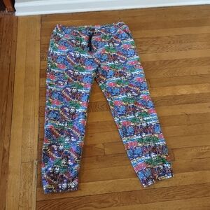 Thrill 94 Women 1X Graffiti Jogger Colorful Streetwear Cargo Pants Elastic Waist
